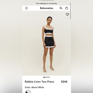 Reformation 2 piece black and white set